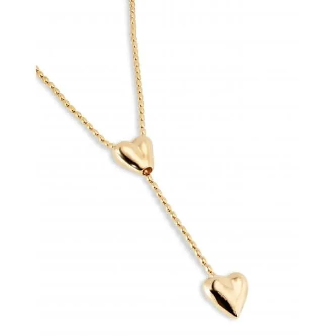 Collier Cupido à deux cœurs avec chaîne plaquée or 18k COL1884ORO0000U Unode50 Bijoux et accessoires