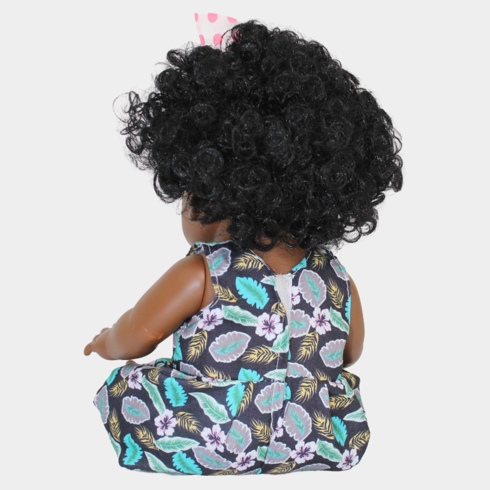 Cute Babies Fashion Doll with Sounds  Dark Skin (6-in-1)