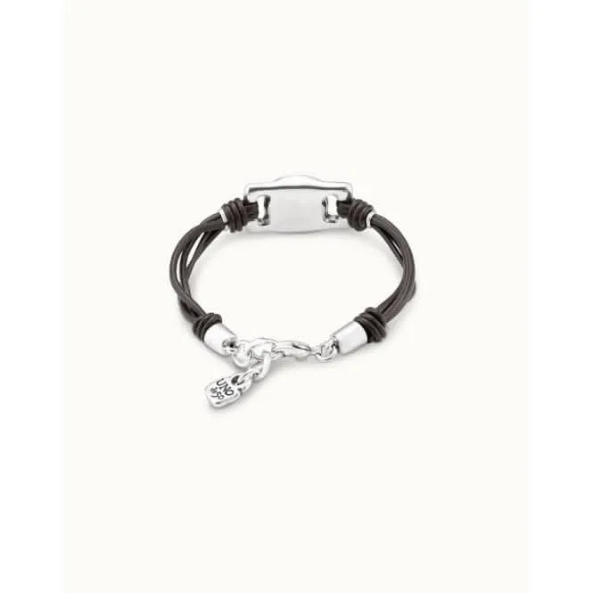 Bracelet en cuir blanc nacré avec coquillage Unode50 Bijoux et accessoires