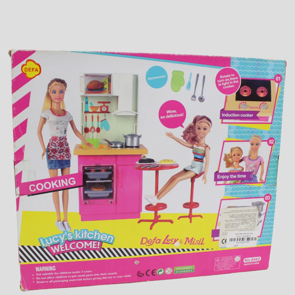 Defa Luce Kitchen Set with Doll & Accessories  Fun & Imaginative Play!