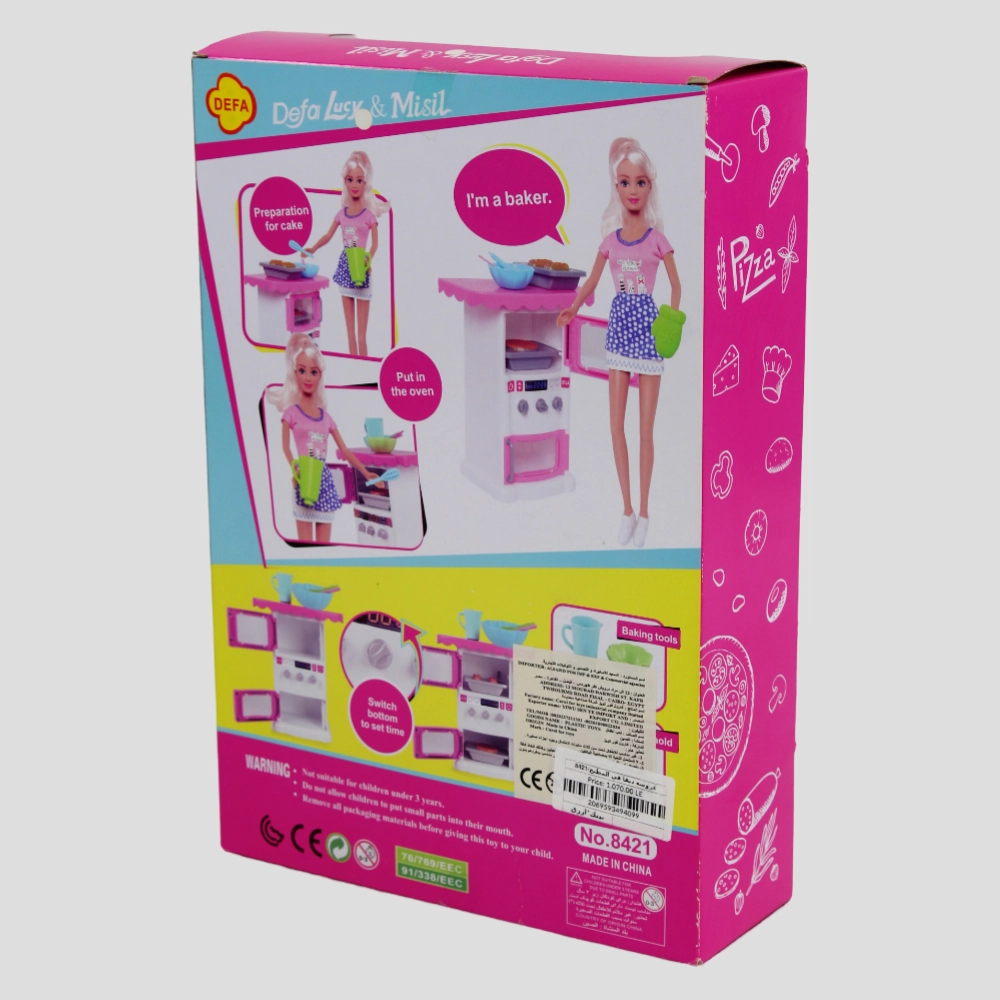 Defa Lucy Doll with Baking Accessories  Fun Cooking Playset for Girls