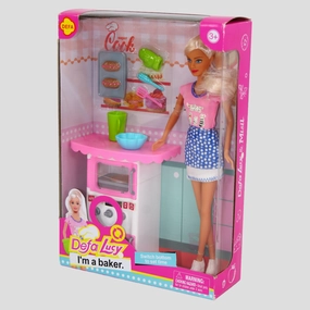 Defa Lucy Doll with Baking Accessories  Fun Cooking Playset for Girls