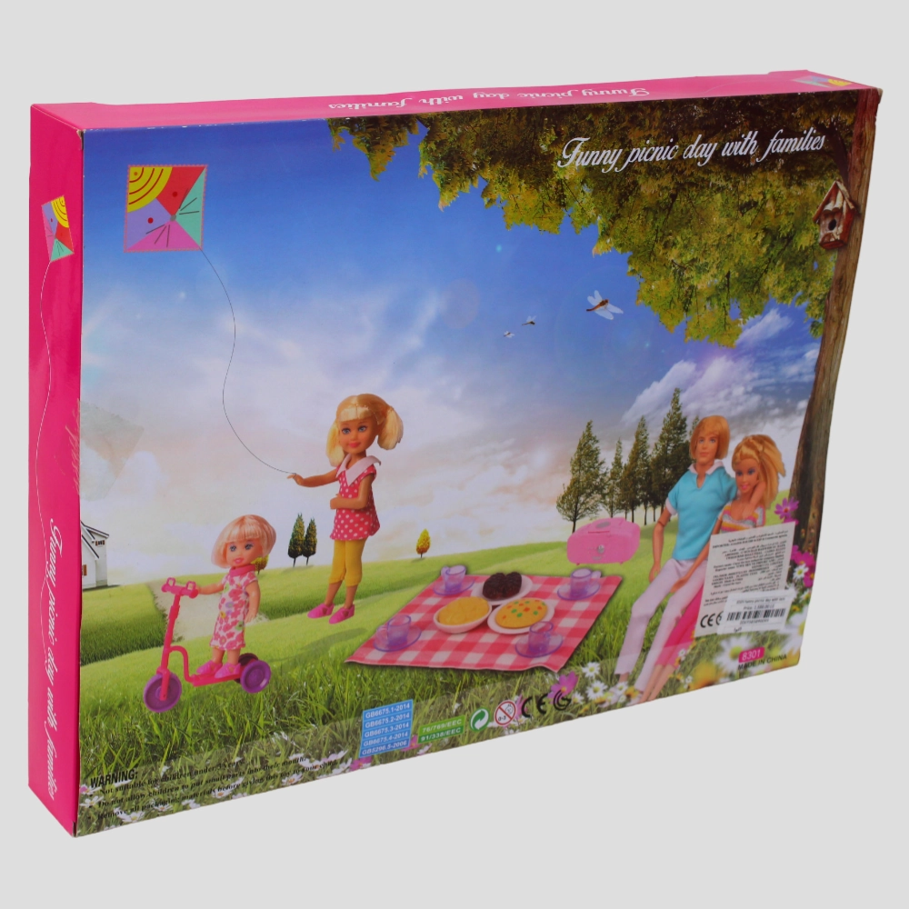 Defa Lucy Play Set "Happy Family"  4 Dolls with Picnic Accessories