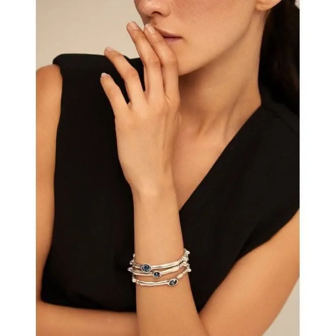 Bracelet en Cristal Facetté Métallique Bleu Délire Unode50 Bijoux et Accessoires