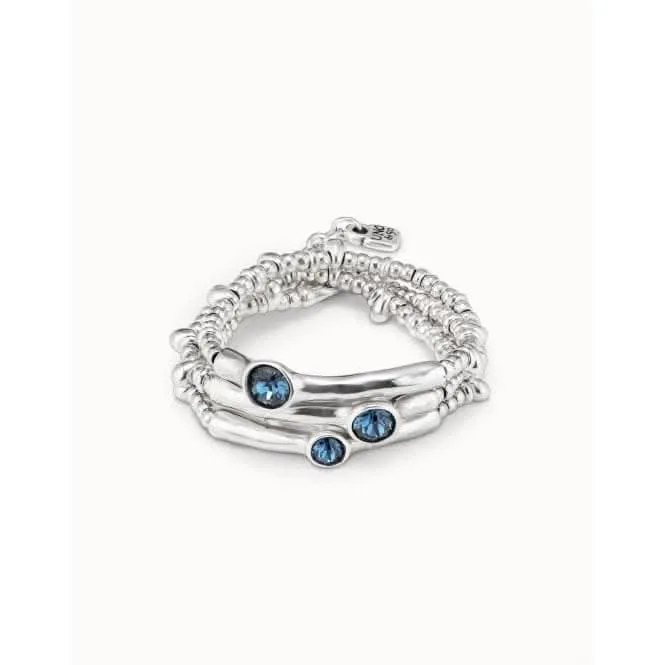 Bracelet en Cristal Facetté Métallique Bleu Délire Unode50 Bijoux et Accessoires
