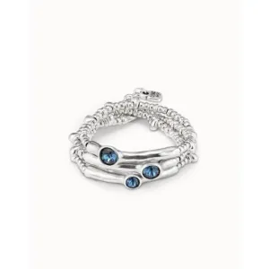Bracelet en Cristal Facetté Métallique Bleu Délire Unode50 Bijoux et Accessoires