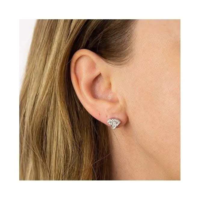 Boucles d'oreilles à clous pave en forme de diamant E6057 Diamonfire Jewellery