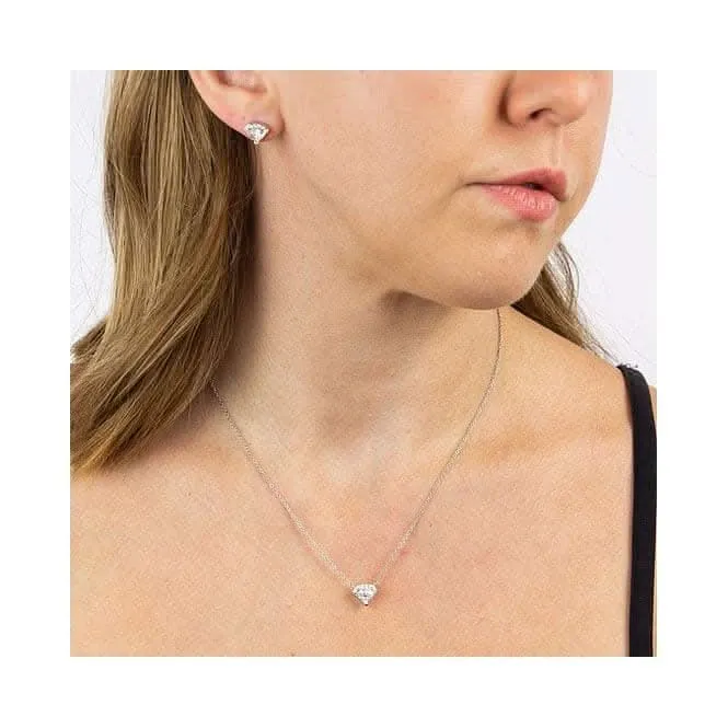 Boucles d'oreilles à clous pave en forme de diamant E6057 Diamonfire Jewellery