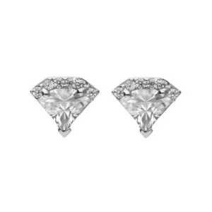 Boucles d'oreilles à clous pave en forme de diamant E6057 Diamonfire Jewellery