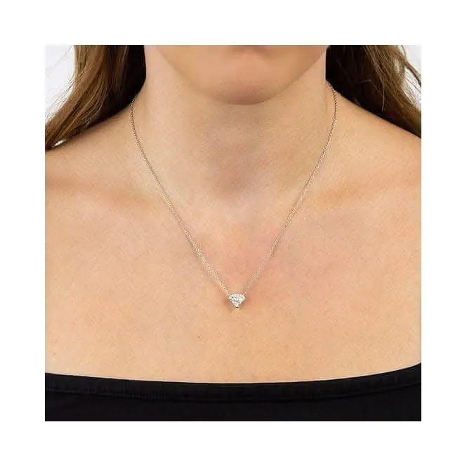 Collier pave en forme de diamant N4467 Diamonfire Jewellery
