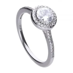 Bague en Zirconium Cubique Diamonfire Argenté Blanc avec Grappe R3616 - Bijouterie Diamonfire
