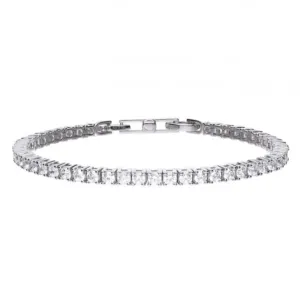 Bracelet de tennis en zirconium cubique blanc argenté Diamonfire B5091 - Bijoux Diamonfire