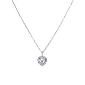 Pendentif Cœur en Zircone Blanc Argenté Diamonfire P4616 Bijoux Diamonfire