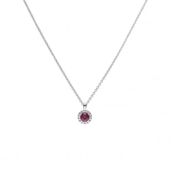 Pendentif Rouge en Zircone Diamonfire Blanc Argenté P4625 Bijoux Diamonfire