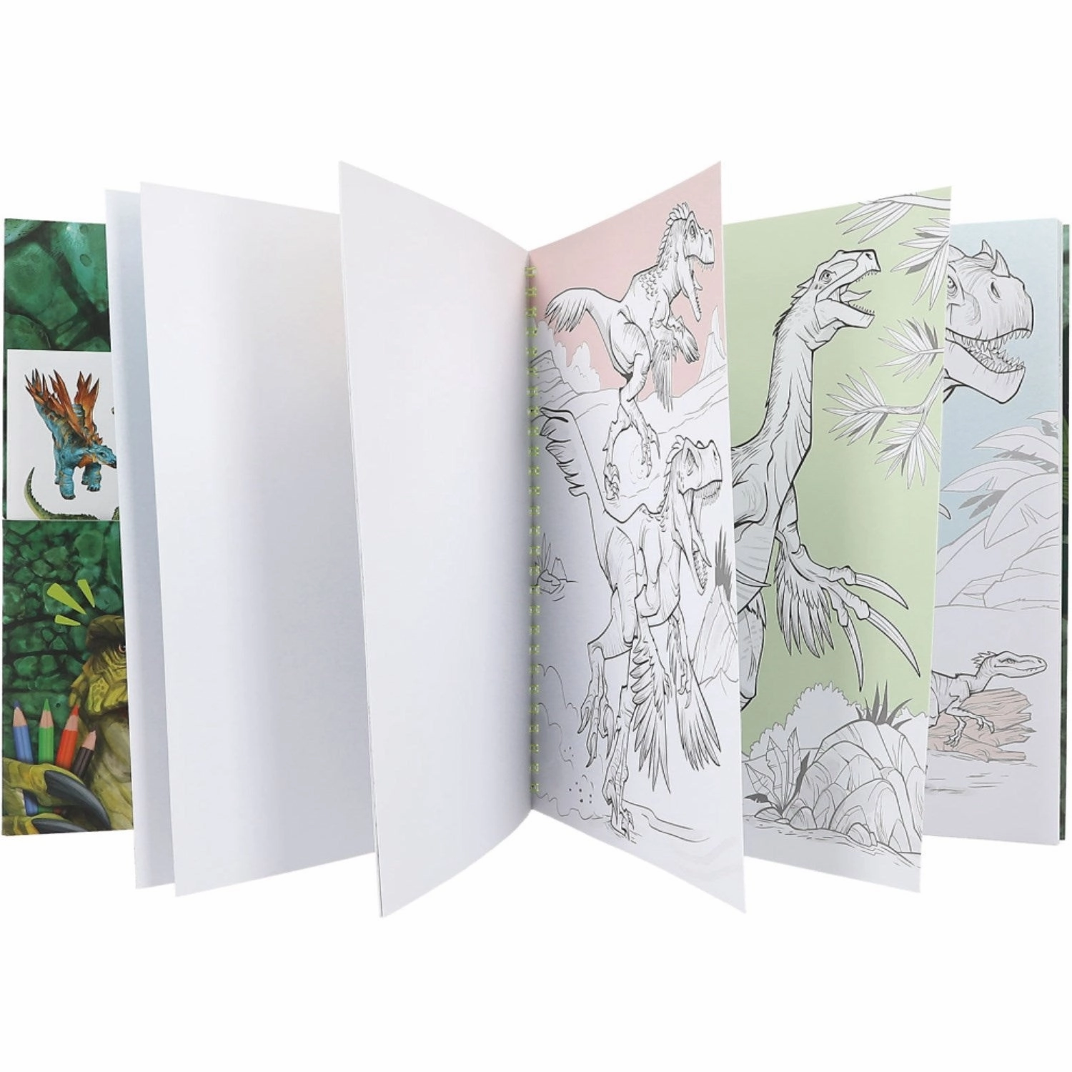 Dino World coloring book w/sequin eye