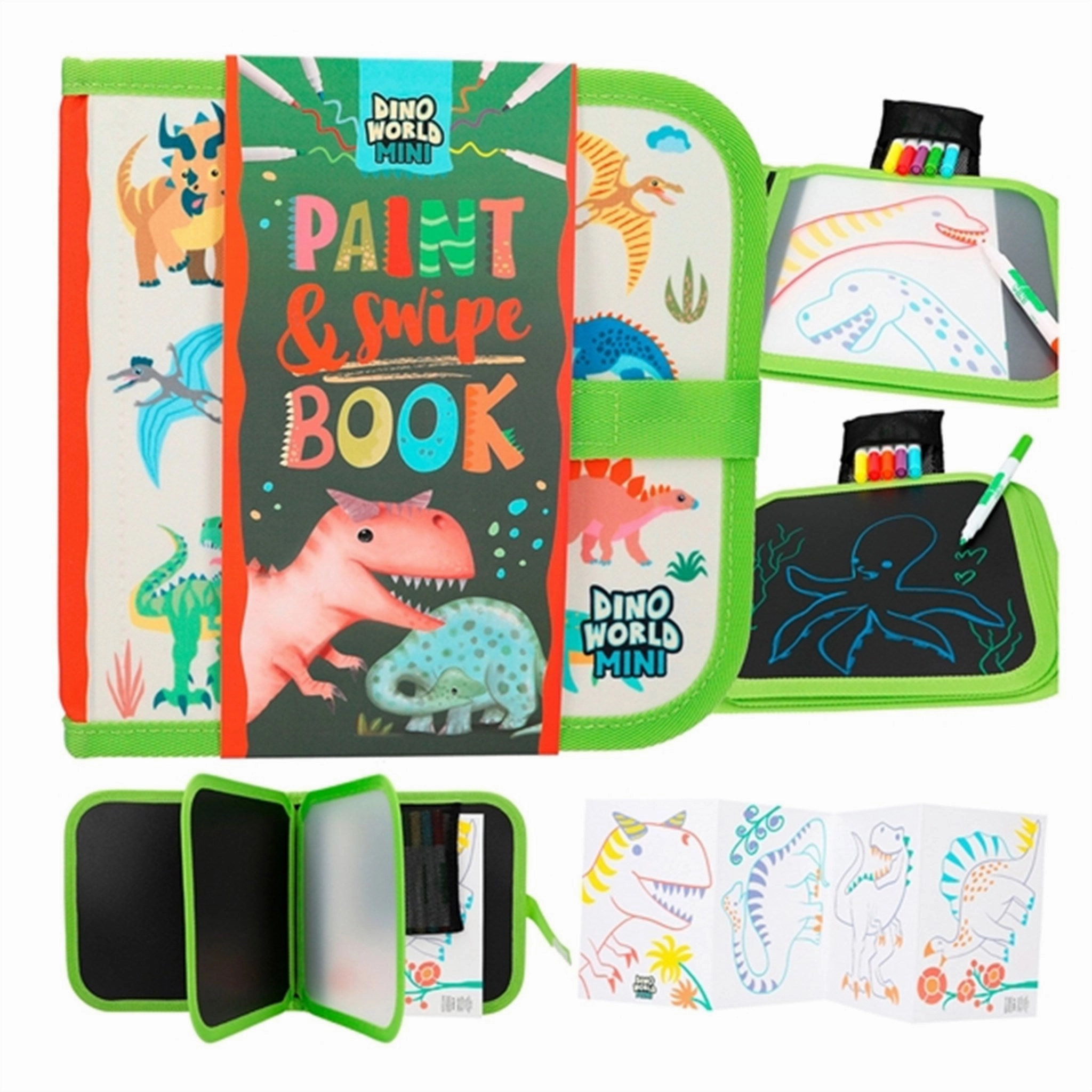 Dino World Paint & Swipe Book