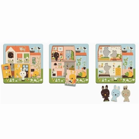 Djeco 3 Layers Puzzle Chez Carot Rabbit Cottage