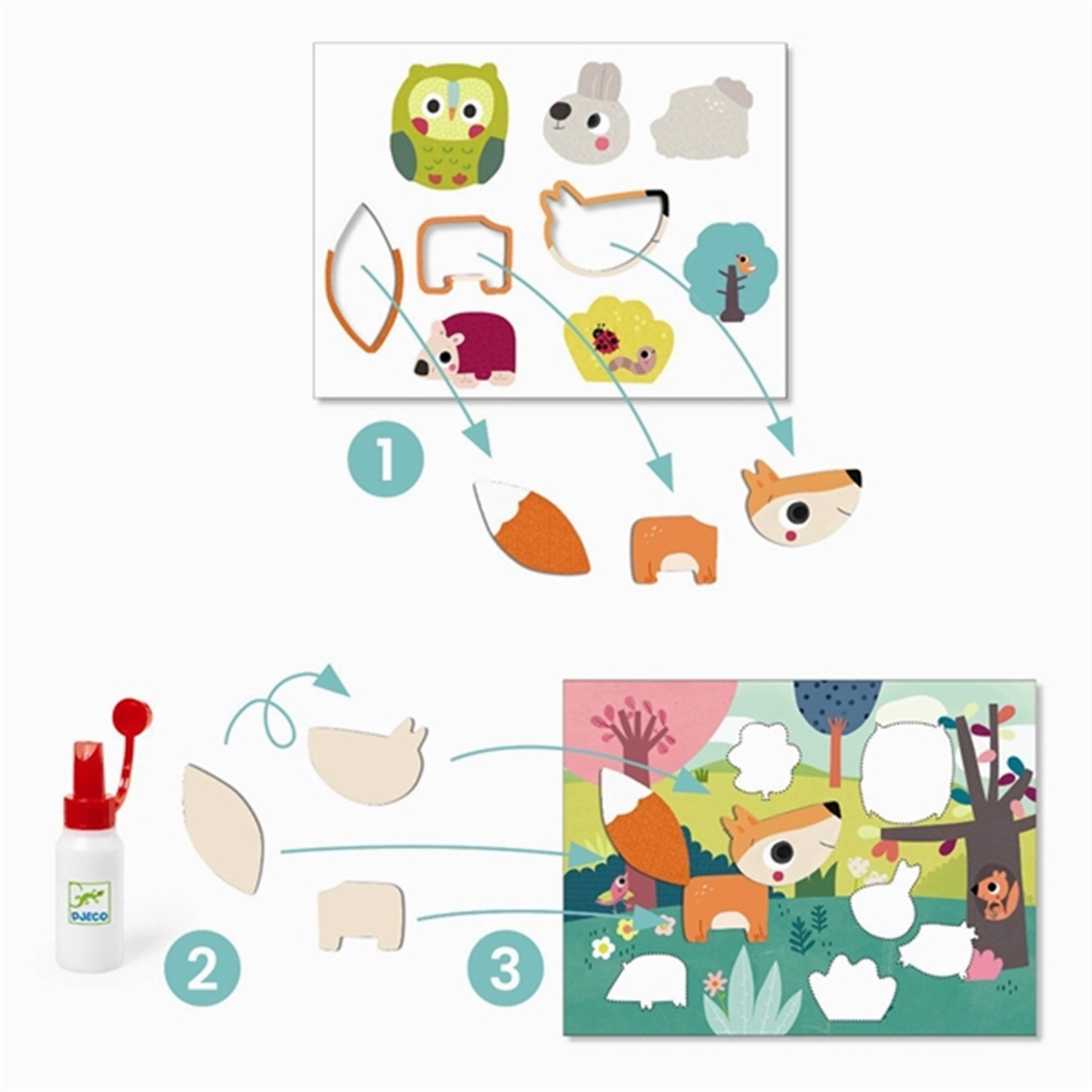 Djeco Collage Scene Animals