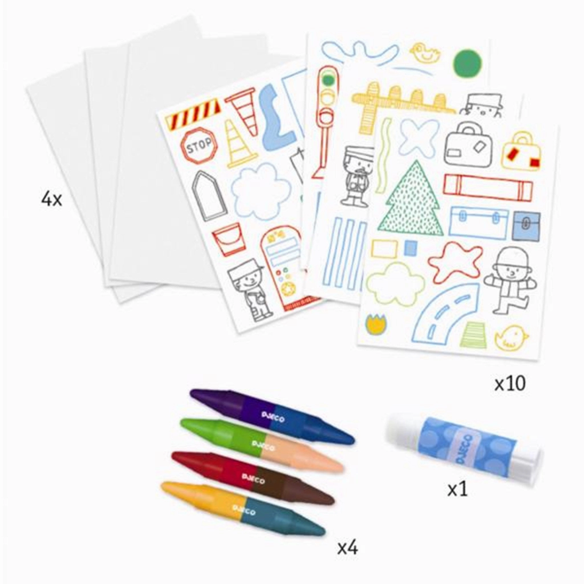 Djeco Create with 80 Shapes - Cars