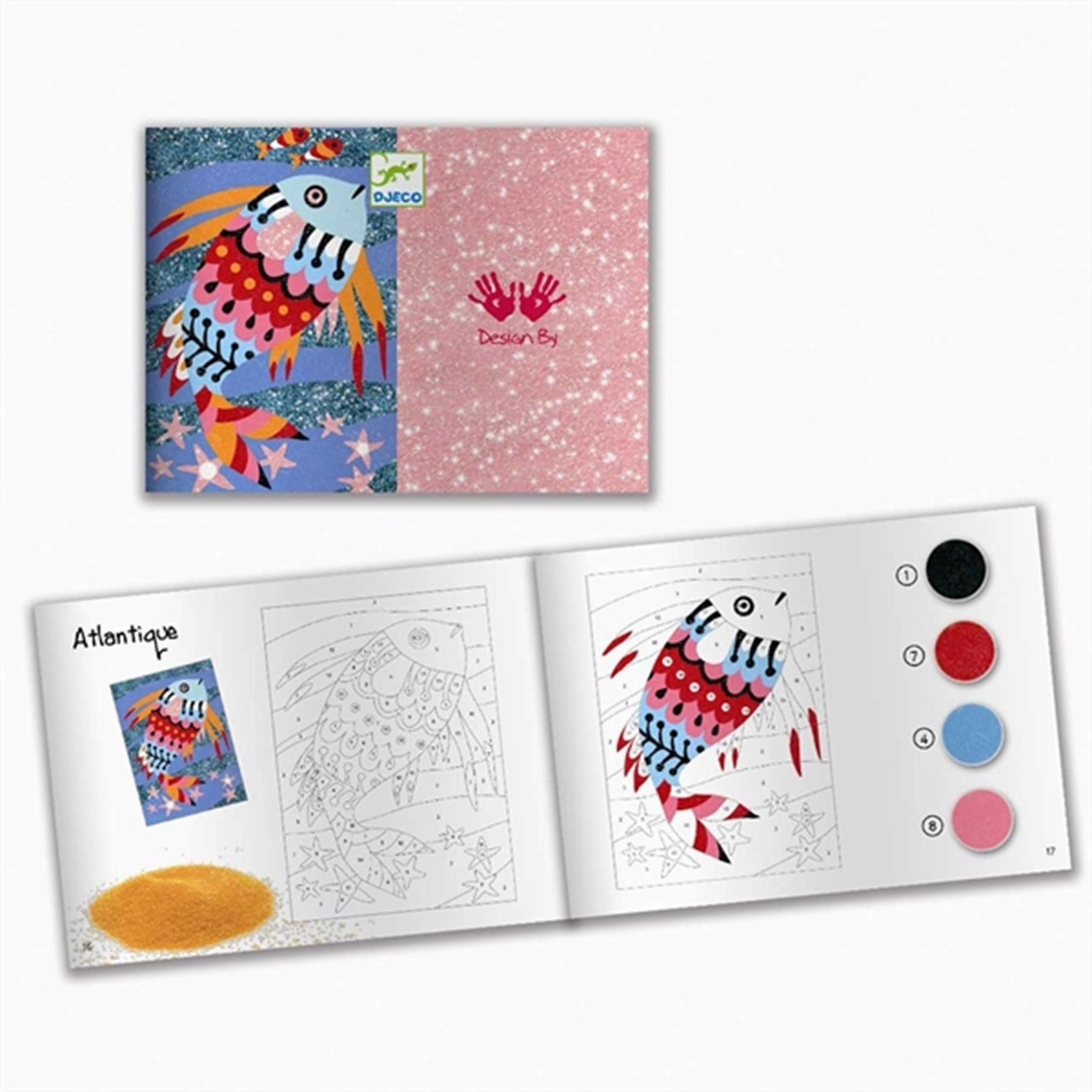 Djeco Creative Box Coloured Sand - Rainbow Fish
