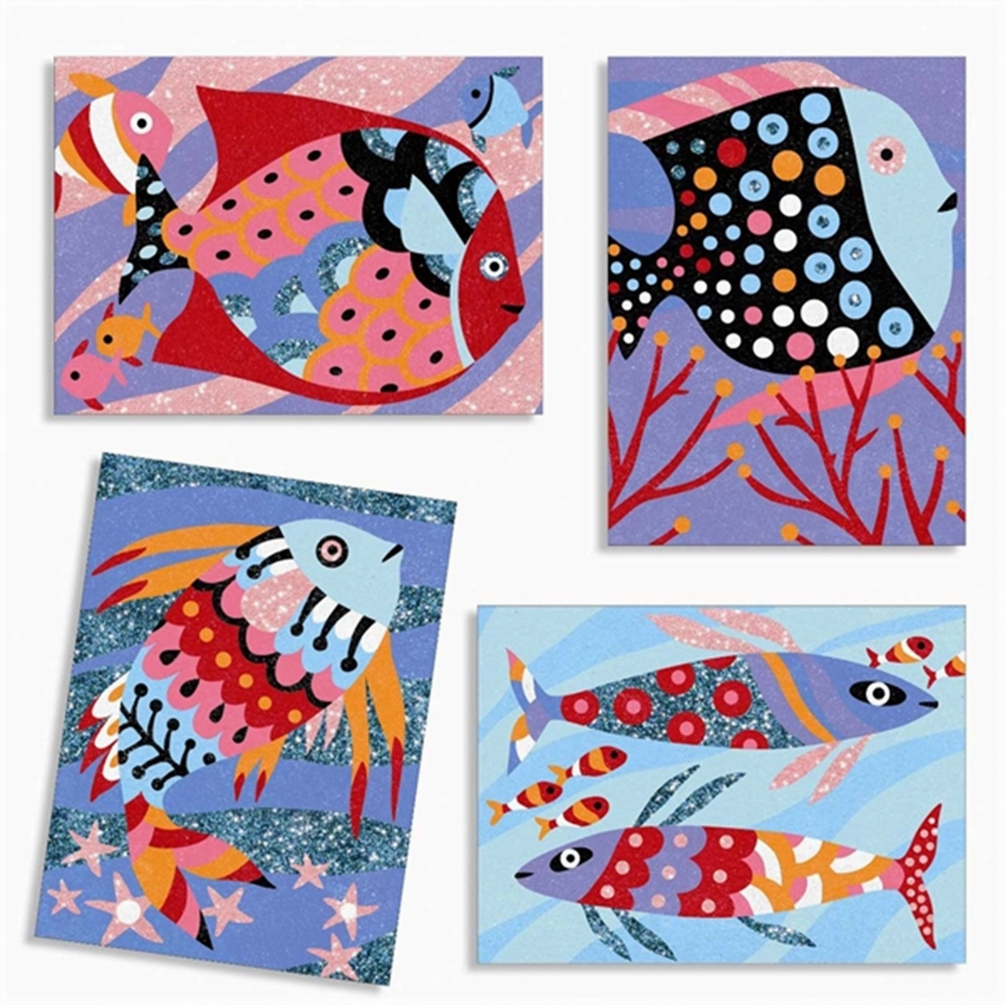 Djeco Creative Box Coloured Sand - Rainbow Fish