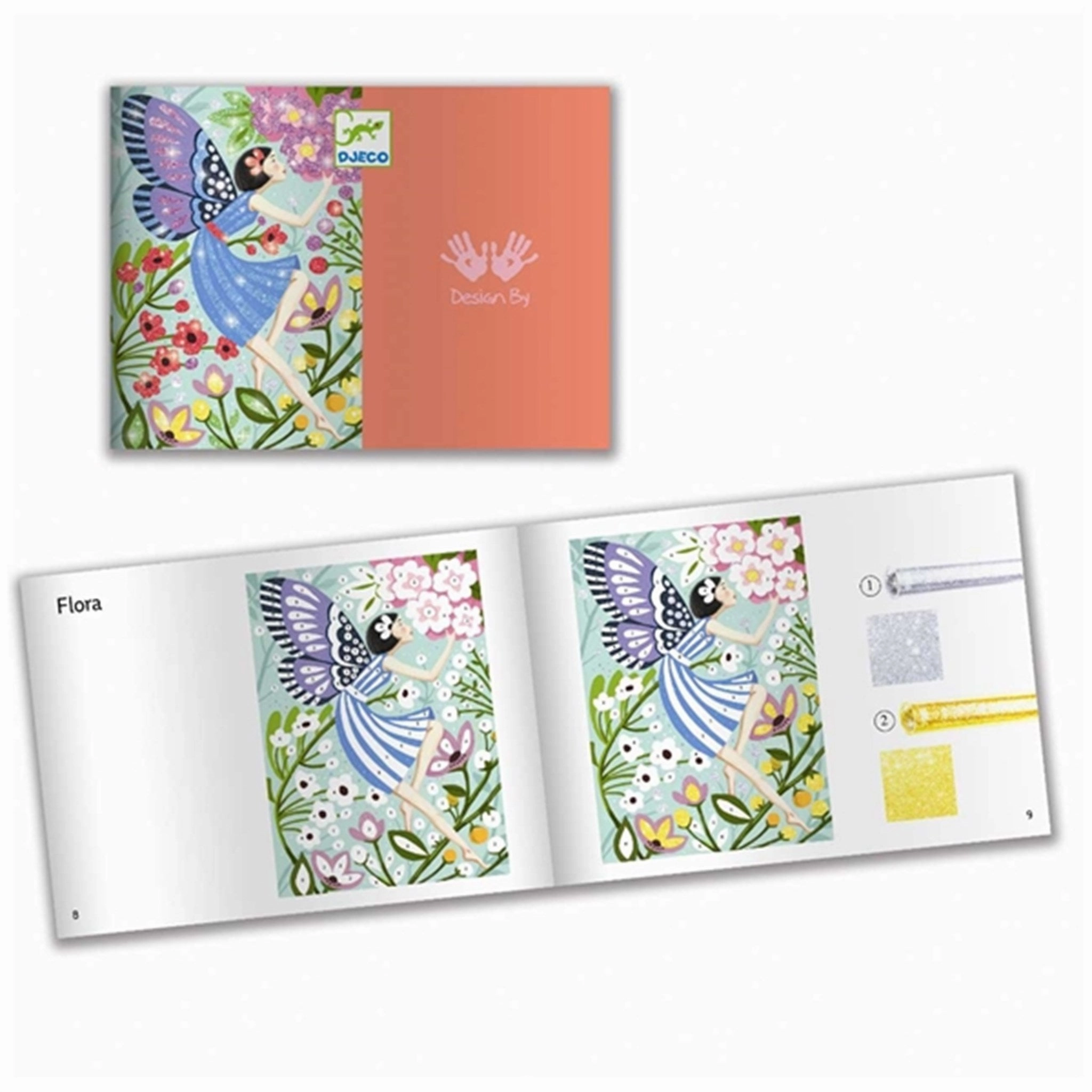Djeco Creative Box Glittercards - Fairies