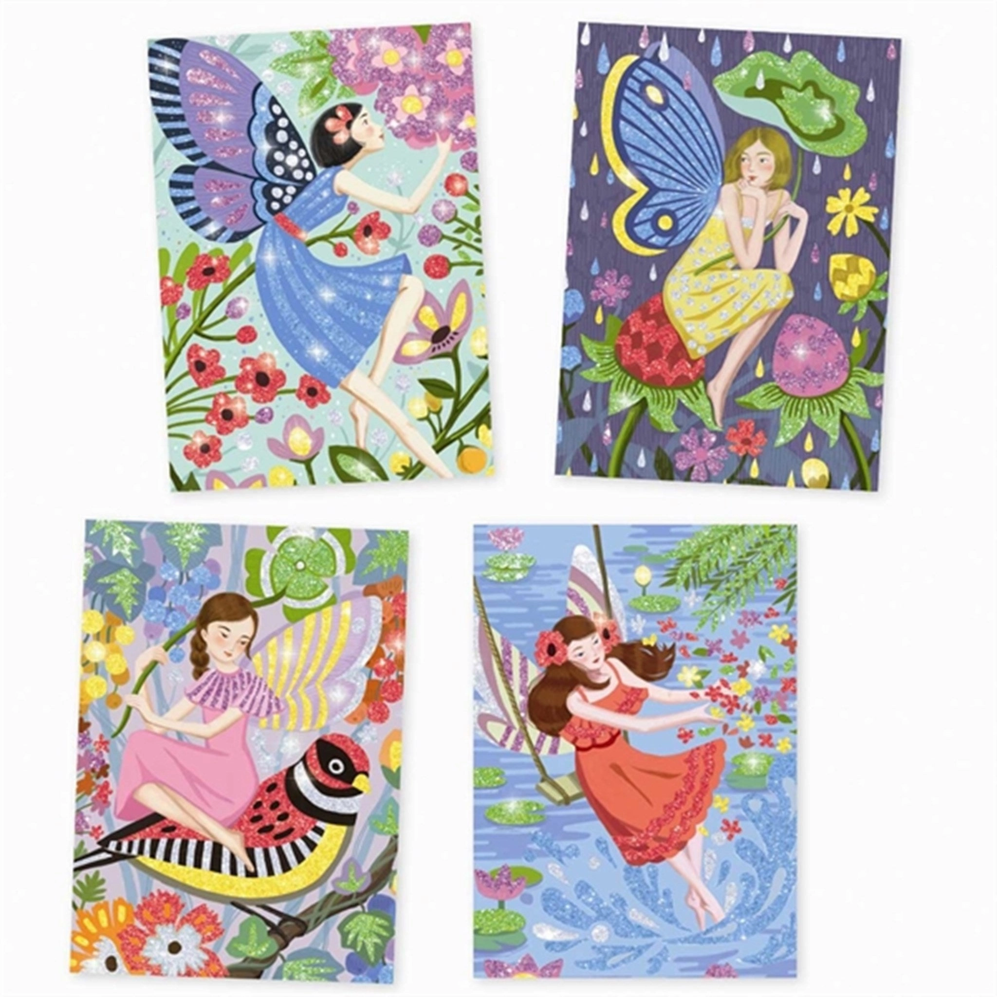 Djeco Creative Box Glittercards - Fairies
