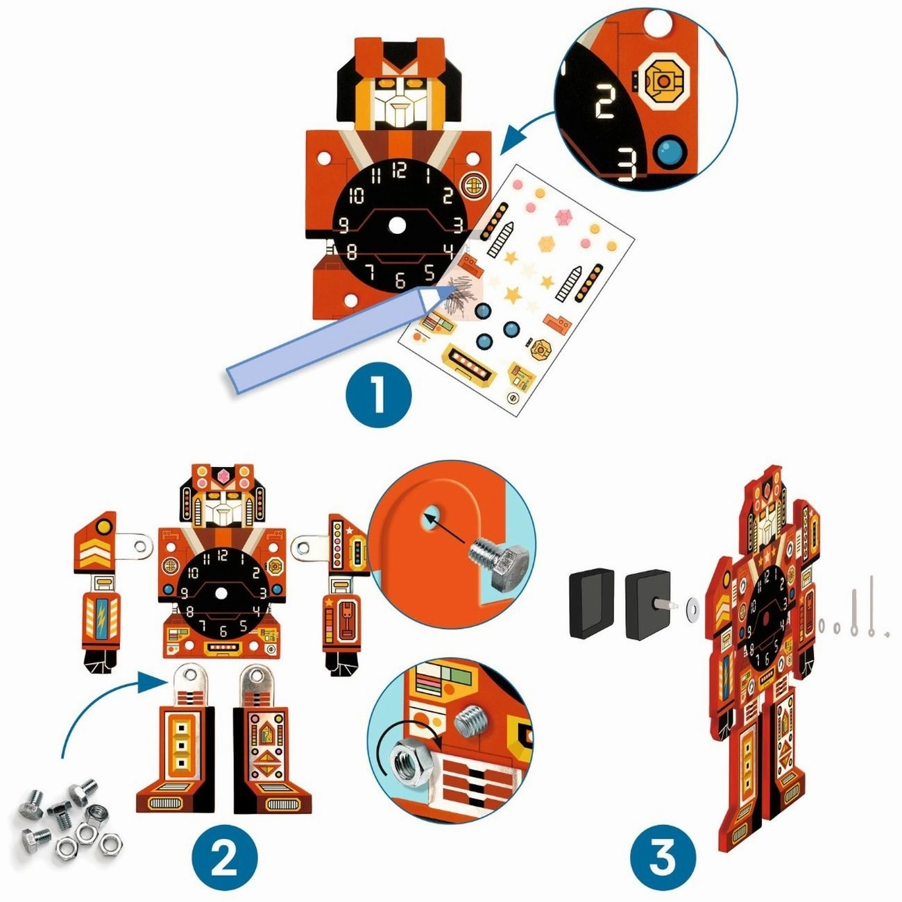 Djeco DIY Robotime Wall Clock