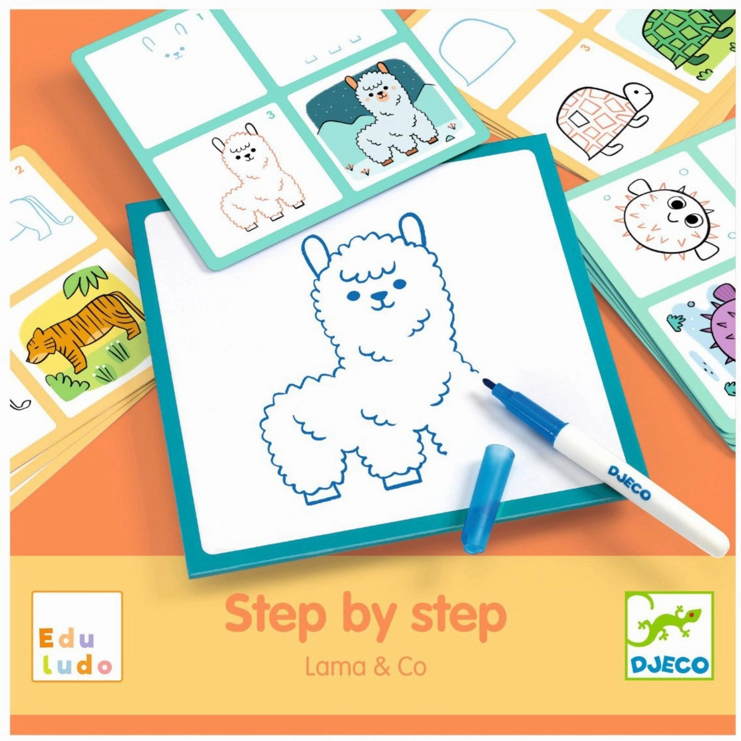 Djeco Educational Games Step by Step Lama & Co.