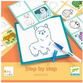 Djeco Educational Games Step by Step Lama & Co.