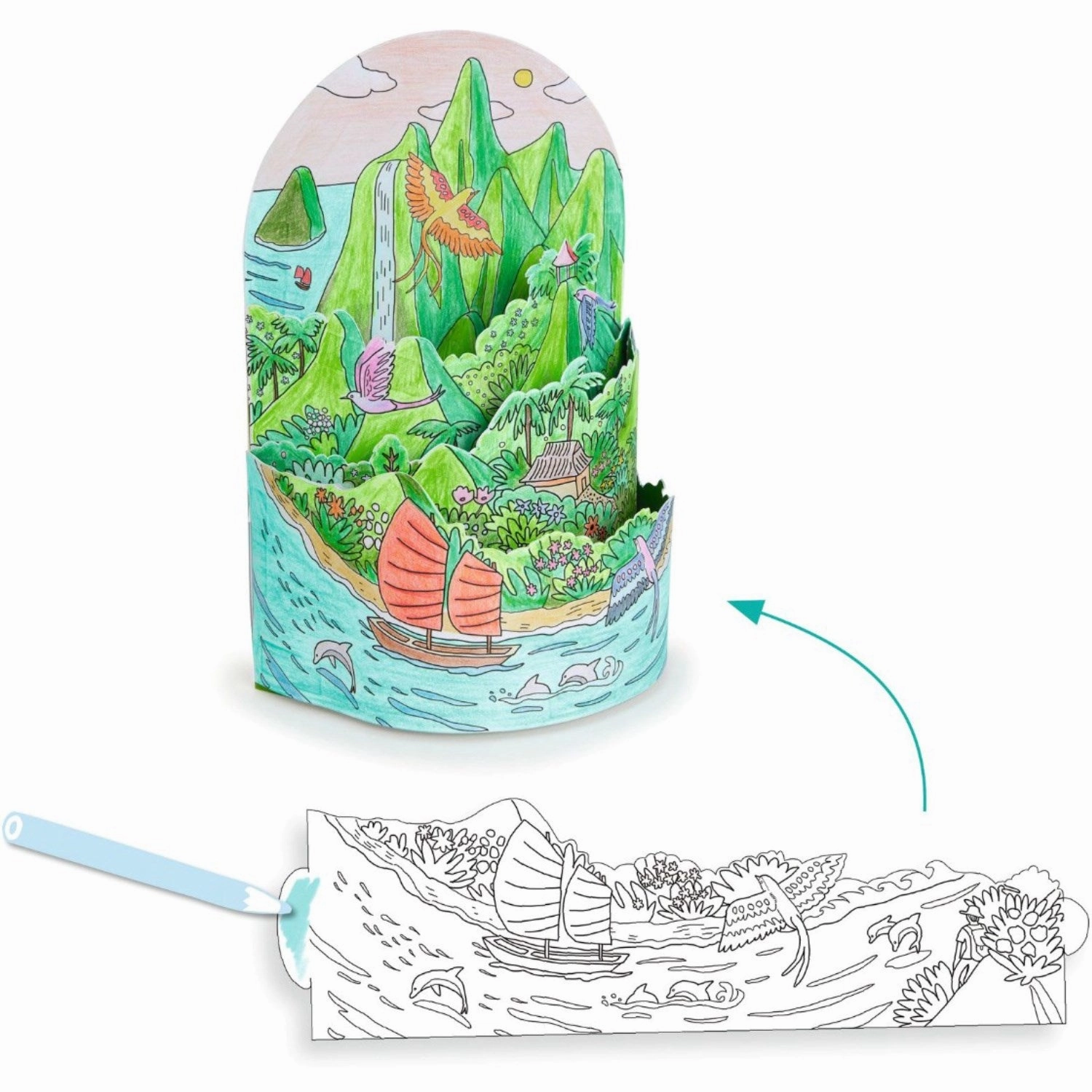 Djeco Kreativ Diorama, On Top of My Island