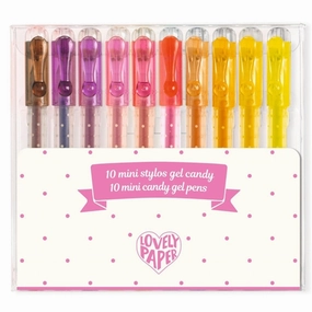 Djeco Lovely Paper 10 Mini Gel Pen Candy