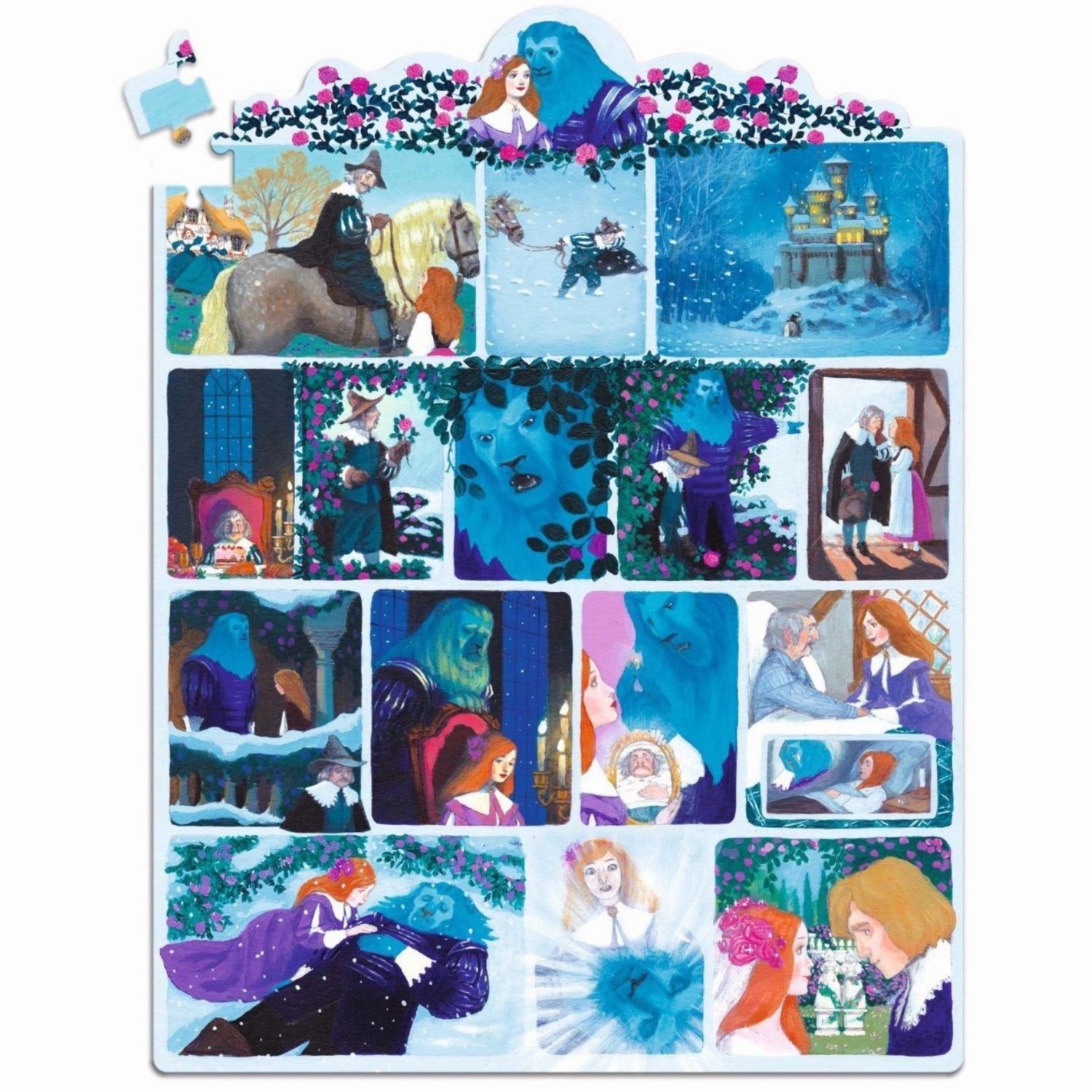 Djeco Story Puzzle, Beauty and the Beast - 100 Pieces