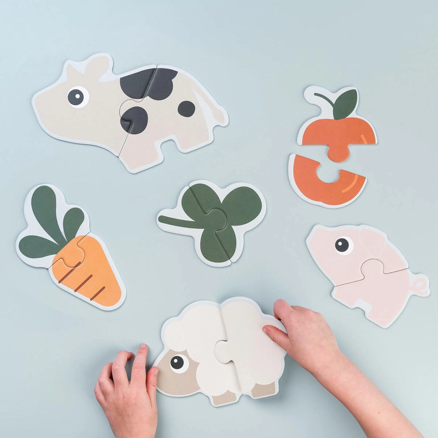 DonebyDeer Color Mix First Jigsaw Puzzle Tiny farm