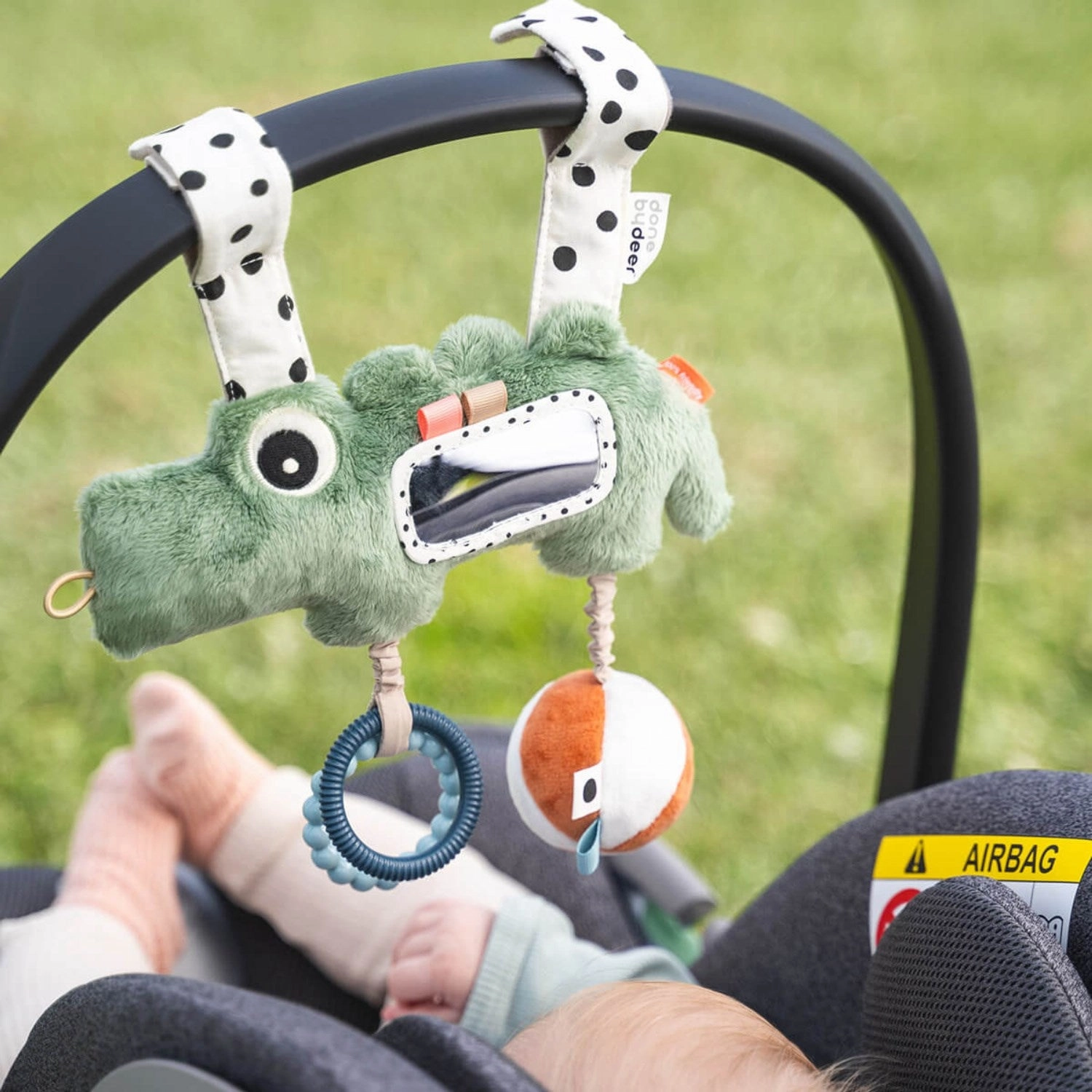 DonebyDeer Green Croco Activity Hanger