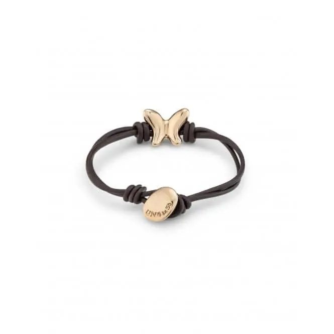 Bracelet Voltare en cuir à double brins plaqué or 18K PUL2389MARORO0M Unode50 Bijoux et accessoires