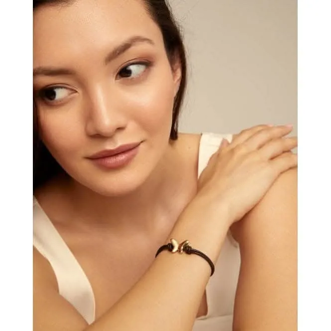 Bracelet Voltare en cuir à double brins plaqué or 18K PUL2389MARORO0M Unode50 Bijoux et accessoires