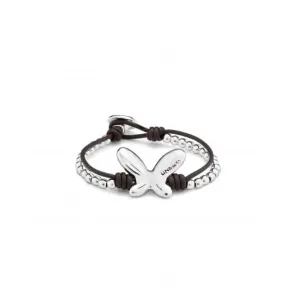 Bracelet Minifly en Cuir à Double Brin PUL2380MARMTL0M Unode50 Bijoux et Accessoires