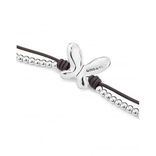 Bracelet Minifly en Cuir à Double Brin PUL2380MARMTL0M Unode50 Bijoux et Accessoires