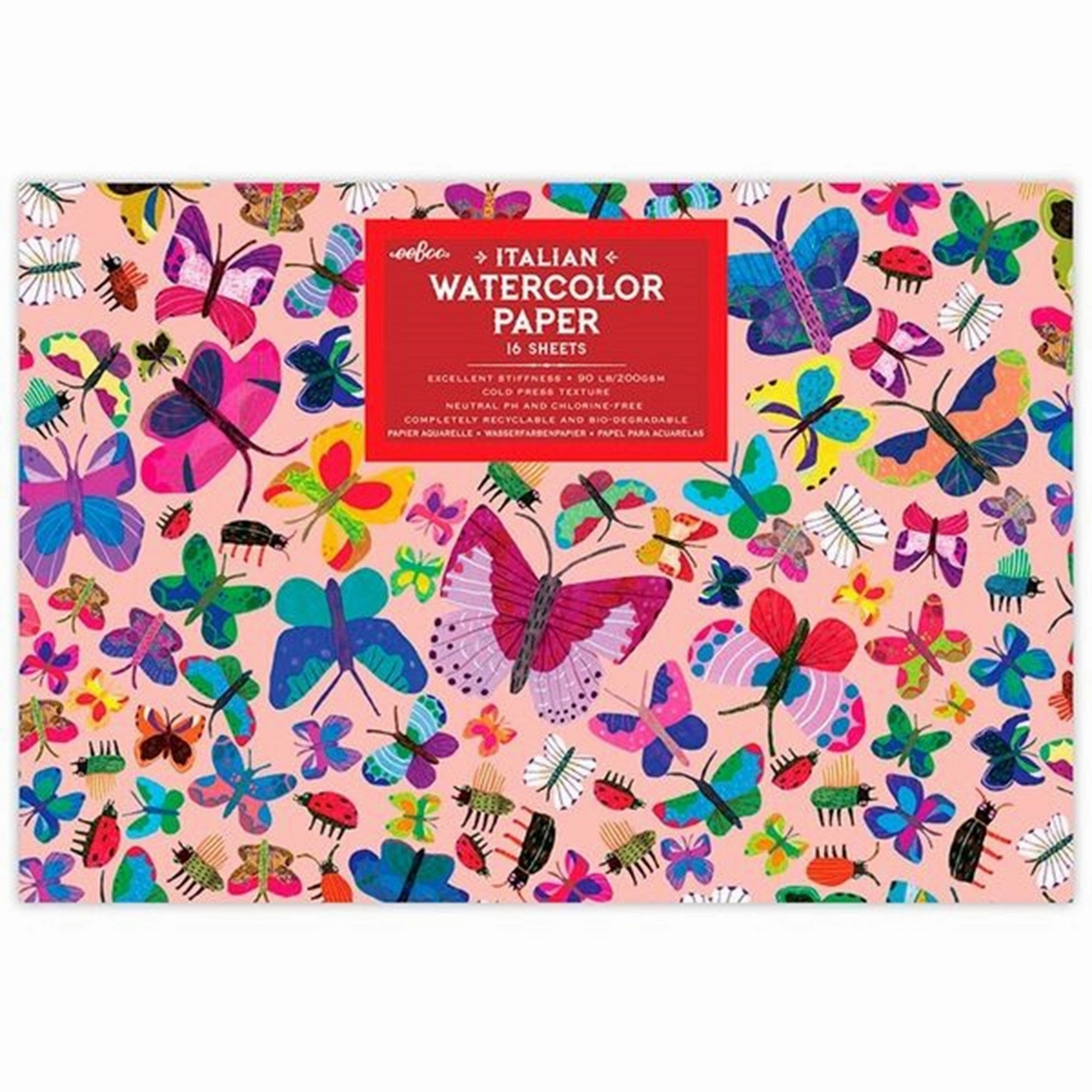 Eeboo Watercolor Paper - Butterflies