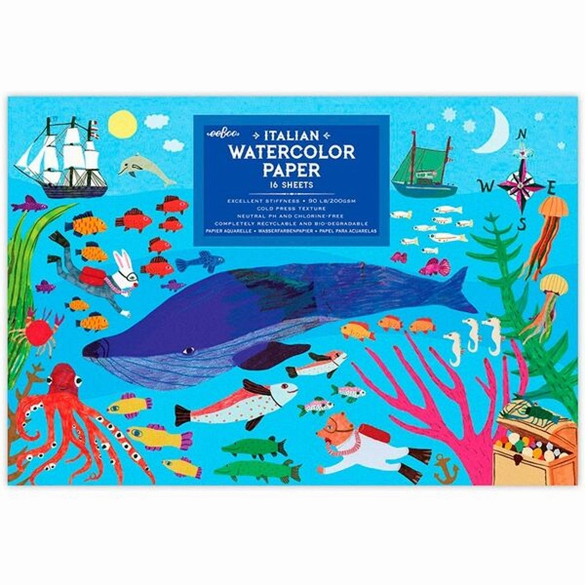 Eeboo Watercolor Paper - Under the Sea