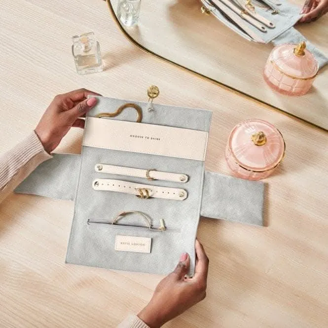 Rouleau de bijoux en galets couleur coquille d'œuf 'Choisis de Briller' KLB3016 - Bijoux et accessoires Katie Loxton