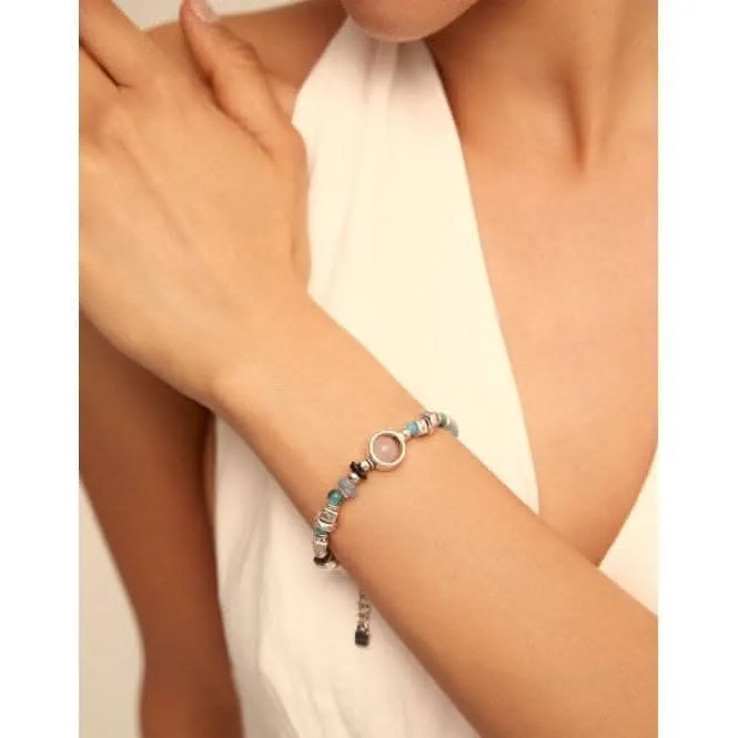 Bracelet en pierre naturelle énergétique et multicolore avec cristal - Unode50 Bijoux et Accessoires