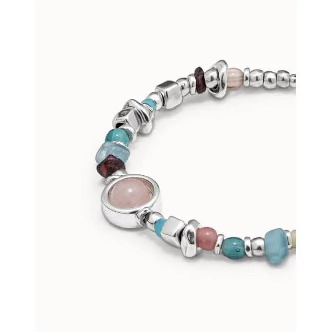 Bracelet en pierre naturelle énergétique et multicolore avec cristal - Unode50 Bijoux et Accessoires