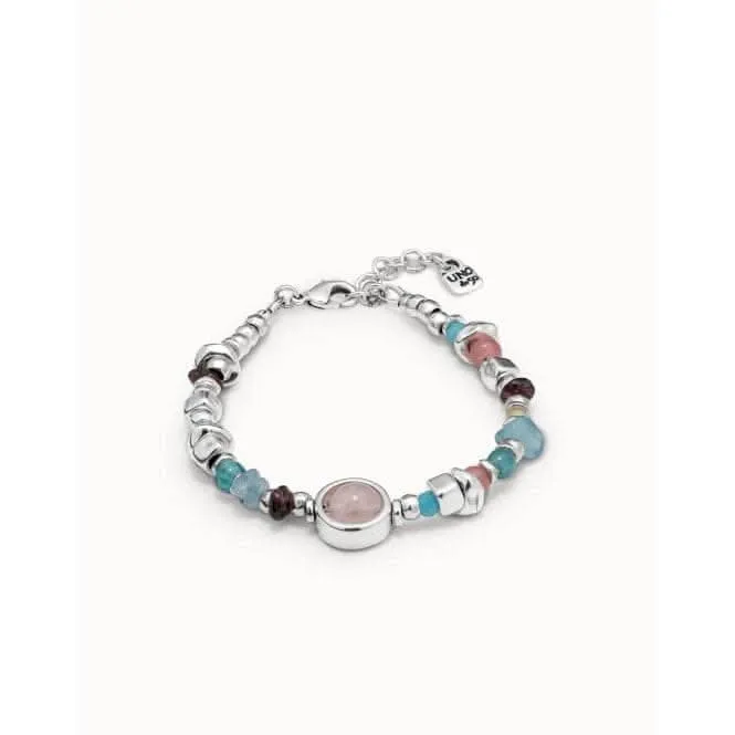 Bracelet en pierre naturelle énergétique et multicolore avec cristal - Unode50 Bijoux et Accessoires