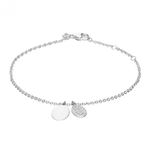 Bracelet Pave Ovale en Zirconium Gravable B5379 - Diamonfire Jewellery