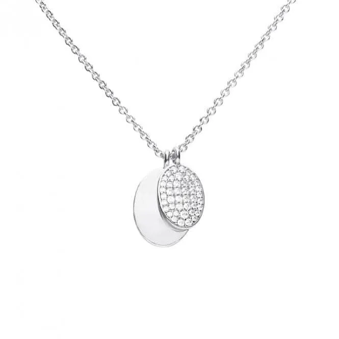 Pendentif gravable en zirconium pavé simple N4503 - Bijoux Diamonfire