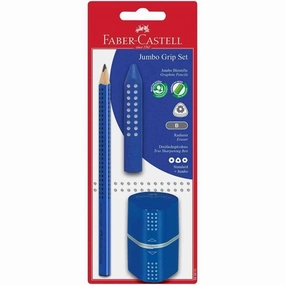 Faber Castell Jumbo Grip Pencil Twin Sharpener Blue
