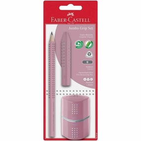 Faber Castell Jumbo Grip Pencil Twin Sharpener Rose Shadow