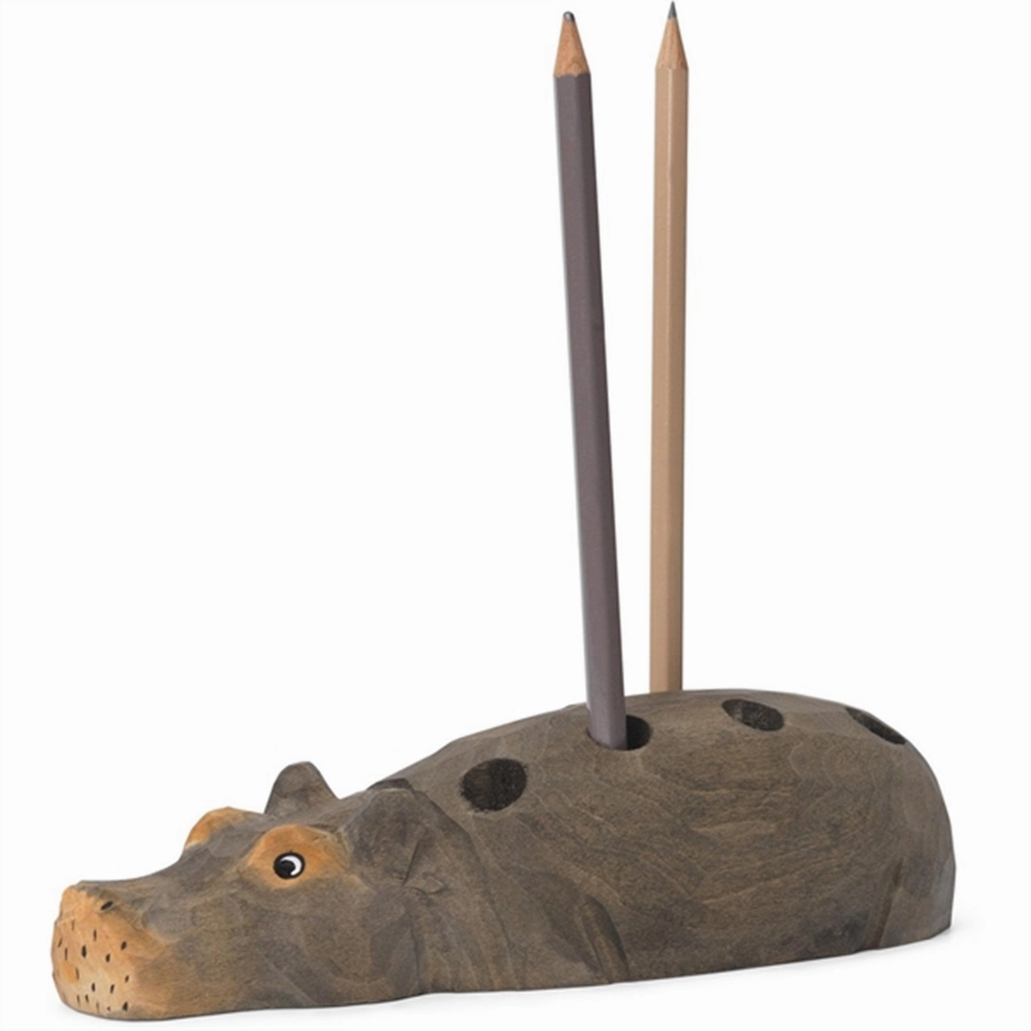 Ferm Living Handcarved Pencil Holder Hippo